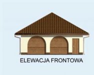 Elewacja projektu G144 dwustanowiskowy z pomieszczeniem gospodarczym - 1