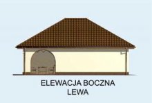 Elewacja projektu G144 dwustanowiskowy z pomieszczeniem gospodarczym - 3