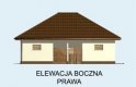 Projekt budynku gospodarczego G144 dwustanowiskowy z pomieszczeniem gospodarczym - elewacja 4