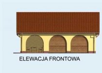 Elewacja projektu G145 dwustanowiskowy z pomieszczeniem gospodarczym i werandą - 1