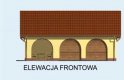 Projekt budynku gospodarczego G145 dwustanowiskowy z pomieszczeniem gospodarczym i werandą - elewacja 1