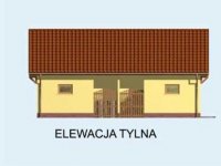 Elewacja projektu G145 dwustanowiskowy z pomieszczeniem gospodarczym i werandą - 2