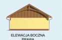 Projekt budynku gospodarczego G145 dwustanowiskowy z pomieszczeniem gospodarczym i werandą - elewacja 4