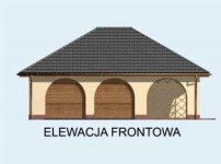 Elewacja projektu G146 dwustanowiskowy z pomieszczeniem gospodarczym - 1