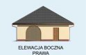 Projekt garażu G146 dwustanowiskowy z pomieszczeniem gospodarczym - elewacja 4