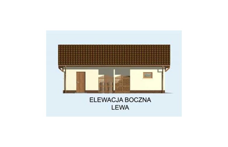 Projekt budynku gospodarczego G147 - elewacja 3