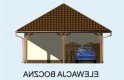 Projekt budynku gospodarczego G155 garaż dwustanowiskowy z pomieszczeniem gospodarczym - elewacja 4