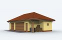 Projekt budynku gospodarczego G157 garaż trzystanowiskowy - wizualizacja 0