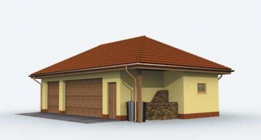 Projekt domu G157 garaż trzystanowiskowy