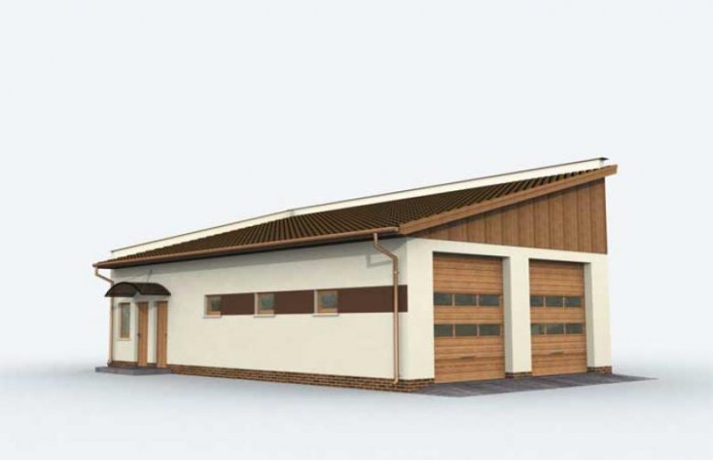 Projekt garażu Budynek gospodarczy G161 czterostanowiskowy