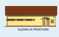 Elewacja projektu G162 garaż czterostanowiskowy z pomieszczeniami gospodarczymi - 1