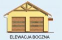 Projekt budynku gospodarczego G162 garaż czterostanowiskowy z pomieszczeniami gospodarczymi - elewacja 3