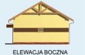 Projekt budynku gospodarczego G162 garaż czterostanowiskowy z pomieszczeniami gospodarczymi - elewacja 4