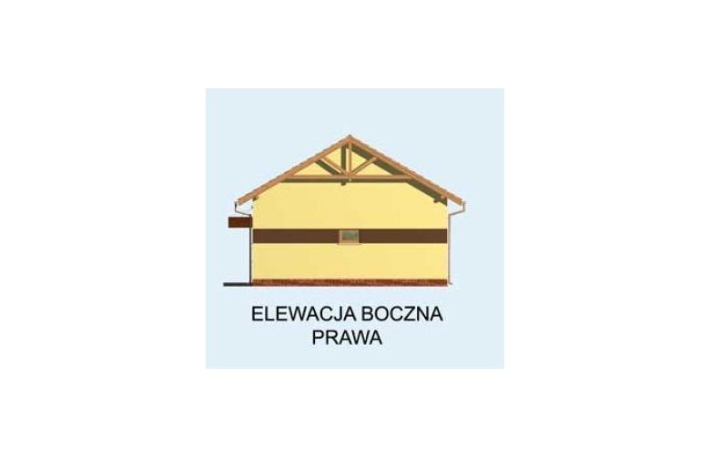 Projekt budynku gospodarczego G162 garaż czterostanowiskowy z pomieszczeniami gospodarczymi - elewacja 4