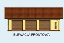 Elewacja projektu G166 garaż trzystanowiskowy - 1