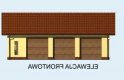 Projekt garażu G166 garaż trzystanowiskowy - elewacja 1