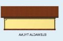 Projekt garażu G166 garaż trzystanowiskowy - elewacja 2
