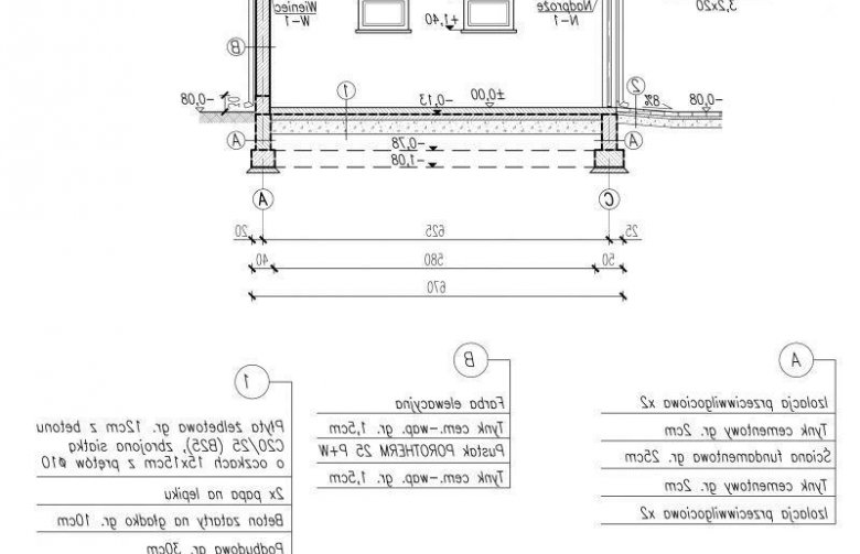 Projekt garażu G166 garaż trzystanowiskowy - przekrój 1