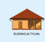 Elewacja projektu G167 z wiatą i pomieszczeniem gospodarczym - 2