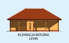 Elewacja projektu G167 z wiatą i pomieszczeniem gospodarczym - 3