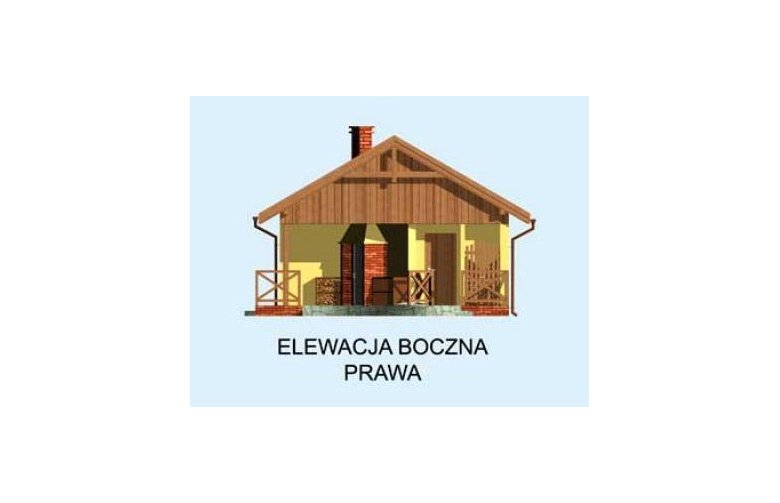 Projekt budynku gospodarczego G173 projekt z wędzarnią - elewacja 4