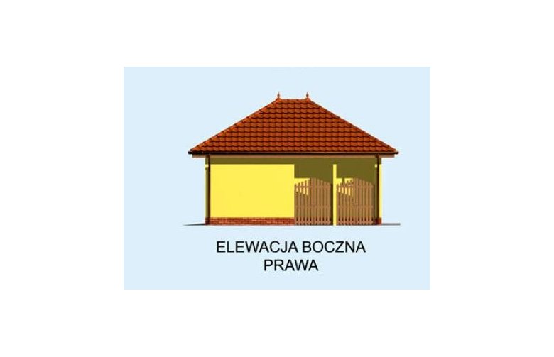 Projekt budynku gospodarczego G171 - elewacja 4