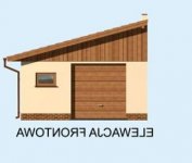 Elewacja projektu G172 garaż jednostanowiskowy - 1 - wersja lustrzana