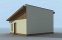 Projekt budynku gospodarczego G172 garaż jednostanowiskowy - wizualizacja 3