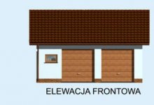 Elewacja projektu G174 garaż dwustanowiskowy - 1