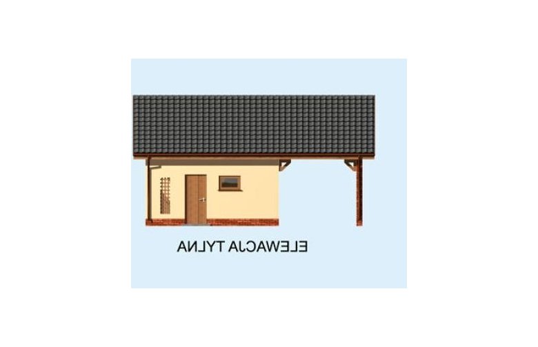 Projekt budynku gospodarczego G176 - elewacja 2