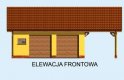 Projekt budynku gospodarczego G178 garaż dwustanowiskowy z wiatą ową - elewacja 1