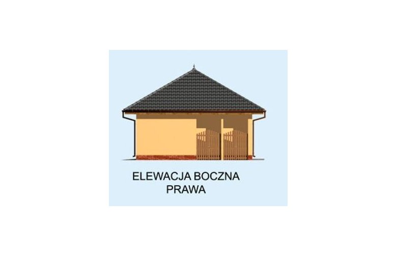 Projekt budynku gospodarczego G179 - elewacja 4