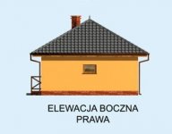 Elewacja projektu G183 garaż jednostanowiskowy z wędzarnikiem - 4