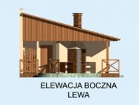 Elewacja projektu G184 garaż jednostanowiskowy z wędzarnikiem - 3