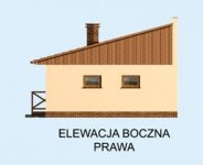 Elewacja projektu G184 garaż jednostanowiskowy z wędzarnikiem - 4