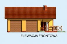 Elewacja projektu G185 garaż dwustanowiskowy z wędzarnikiem - 1