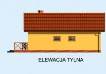 Elewacja projektu G185 garaż dwustanowiskowy z wędzarnikiem - 2