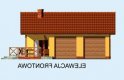 Projekt budynku gospodarczego G185 garaż dwustanowiskowy z wędzarnikiem - elewacja 1