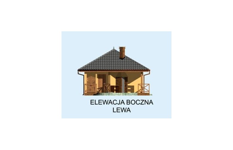 Projekt budynku gospodarczego G186 projekt z wędzarnią - elewacja 3