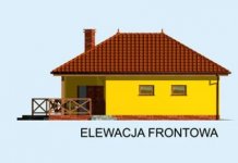 Elewacja projektu G189 garaż dwustanowiskowy z werandą - 1