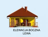 Elewacja projektu G189 garaż dwustanowiskowy z werandą - 3