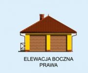 Elewacja projektu G189 garaż dwustanowiskowy z werandą - 4