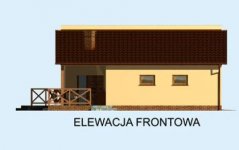 Elewacja projektu G190 garaż dwustanowiskowy z werandą - 1