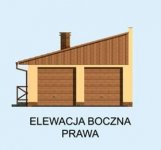 Elewacja projektu G190 garaż dwustanowiskowy z werandą - 4