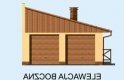 Projekt budynku gospodarczego G190 garaż dwustanowiskowy z werandą - elewacja 4