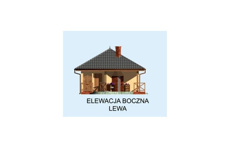 Projekt budynku gospodarczego G191 projekt z wędzarnią  - elewacja 3