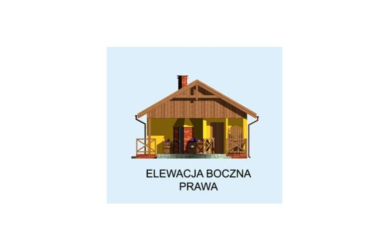 Projekt budynku gospodarczego G192 projekt z wędzarnią  - elewacja 4