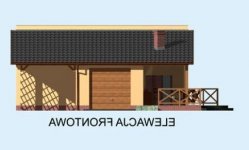 Elewacja projektu G193 garaż dwustanowiskowy - 1 - wersja lustrzana