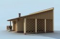 Projekt budynku gospodarczego G193 garaż dwustanowiskowy - wizualizacja 2