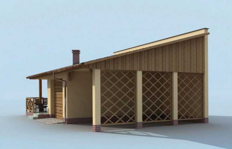 Projekt budynku gospodarczego G193 garaż dwustanowiskowy